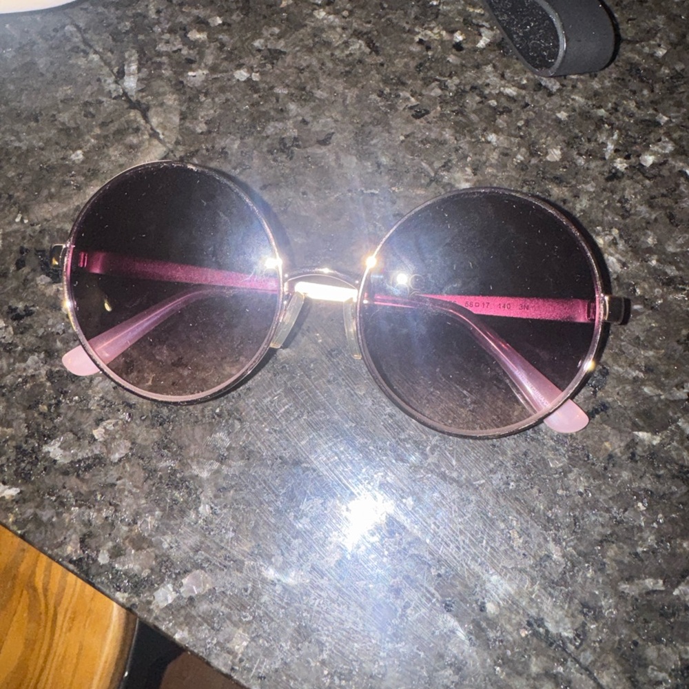 Michael Kors Pink and Gold Round Sunglasses